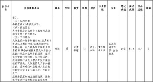 四川九洲投資控股集團關于招聘中層管理人員成績的公示